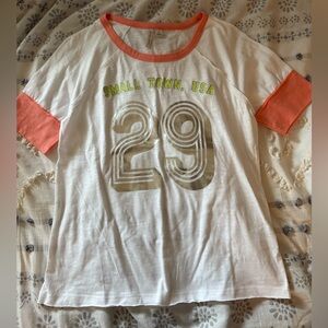 Kids White and Orange Graphic Tee